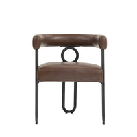 Chaises de salle à manger d'appoint au design contemporain rembourrées en chenille/cuir lot de 2