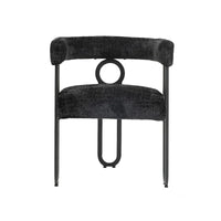 Chaises de salle à manger d'appoint au design contemporain rembourrées en chenille/cuir lot de 2