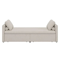 Méridienne moderne lit de repos petit lit de repos simple avec 2 tiroirs, sans matelas requis, parfait pour salons & bureau à domicile