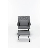 Fauteuil à bascule, fauteuil coulissant, fauteuil d'appoint à bascule avec coussin lombaire et ottoman pour chambre de bébé/salon/chambre