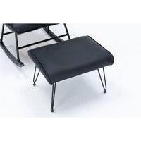 Fauteuil à bascule, fauteuil coulissant, fauteuil d'appoint à bascule avec coussin lombaire et ottoman pour chambre de bébé/salon/chambre
