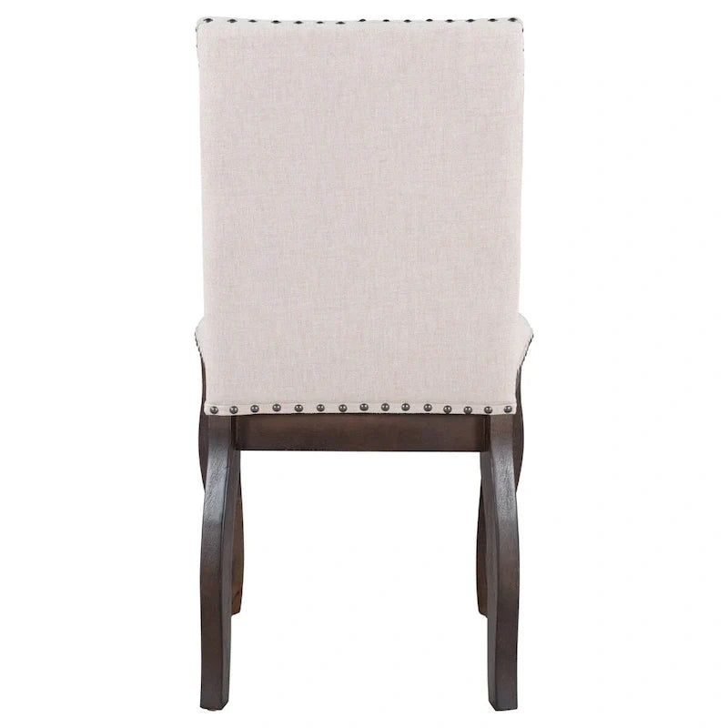 Ensemble de 4 chaises de salle à manger en bois espresso rembourrées