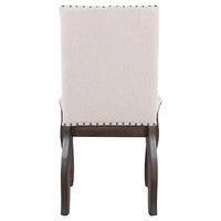 Ensemble de 4 chaises de salle à manger en bois espresso rembourrées