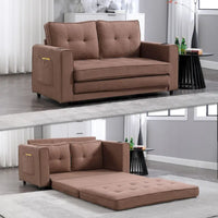 Canapé Futon Rembourré Oaks Aura avec Canapé-Lit Escamotable, Choix Multicolore, Causeuse Capitonnée Pliable avec Porte-Gobelet