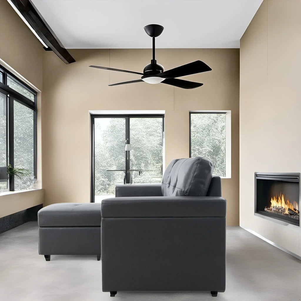 Canapé sectionnel réversible avec lit escamotable, méridienne de rangement dissimulée, pieds durables,