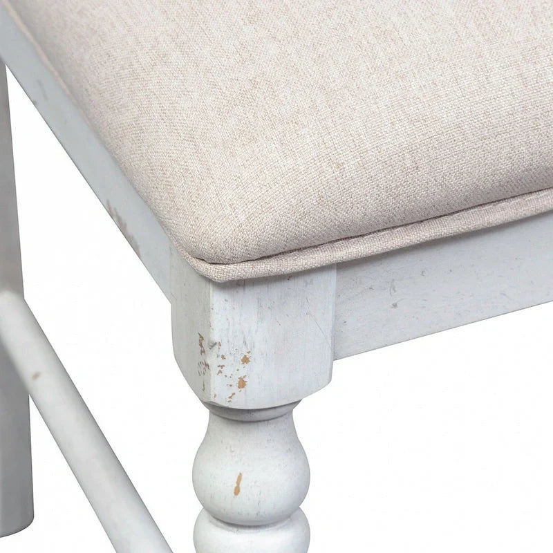 Chaises d'appoint à dossier à lattes Whitney en lin antique (Lot de 2)