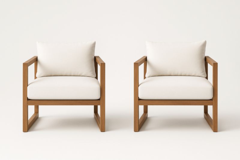 Article Maison - Blanc/Bois Naturel | BlancBois Naturel