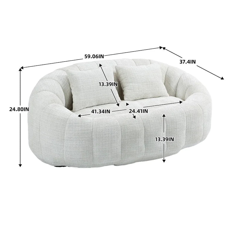 Pouf poire pour adultes - Canapé moelleux multicolore