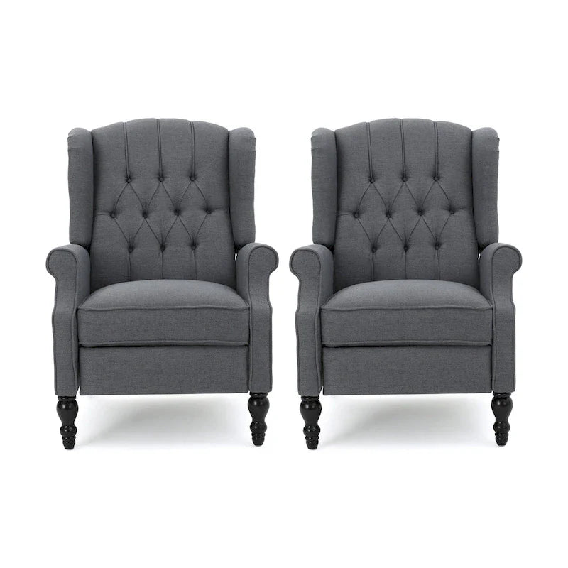 Fauteuils inclinables en tissu touffeté Walter (lot de 2) par Christopher Knight Home