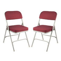 Chaise pliante de luxe matelassée en tissu de la collection Bernadine de Hampden Furnishings, lot de 2