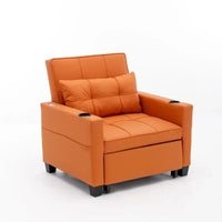 Fauteuil Lit Futon Convertible Fauteuil 3-en-1 Fauteuils Lits avec Ports USB