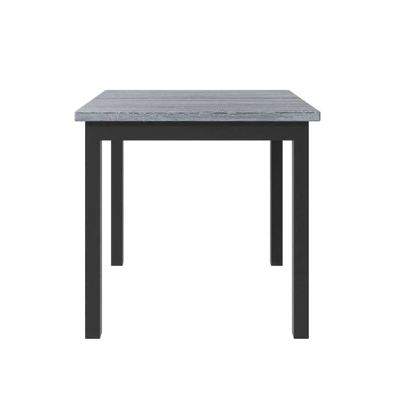 Ensemble de salle à manger hauteur comptoir 5 pièces, ensemble table à manger en bois avec table rectangulaire et 4 chaises rembourrées à dossier haut