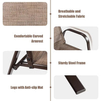 Costway Lot de 4 chaises de patio jardin terrasse cour avec accoudoir - Voir détails