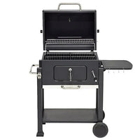 Barbecue à charbon Wilson rectangulaire avec couvercle 2 roulettes 114x72H108cm