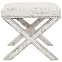 SAFAVIEH Shavonne Ottoman banc en X