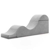 Avana Kami Méridienne convertible / yoga & massage - ottoman 2 en 1 avec fauteuil de yoga escamotable dissimulé, microvelours - N/A