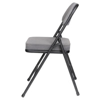 Chaise pliante de luxe matelassée en tissu de la collection Bernadine de Hampden Furnishings, lot de 2