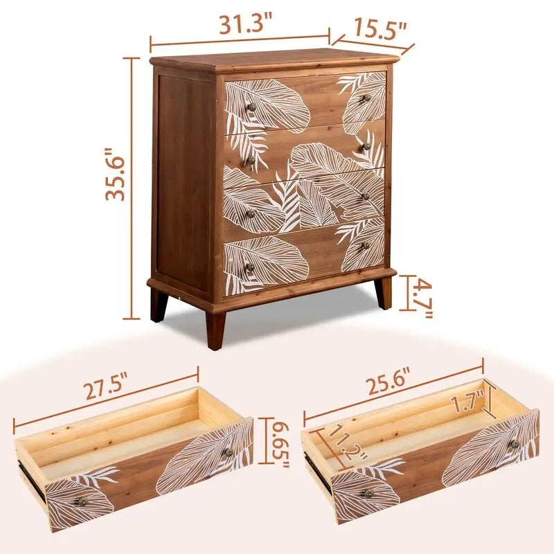 Commode coffre en bois massif