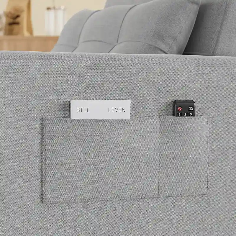 Fauteuil-lit escamotable 3 en 1, fauteuil convertible réglable pliable, canapé de détente capitonné