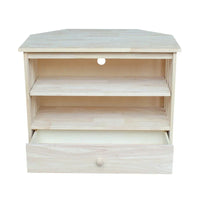 Meuble TV d'angle en bois massif de style Mission