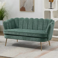 Causeuse rembourrée de style moderne du milieu du siècle, 59 W