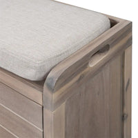 Banc de rangement en bois avec 2 paniers tressés par Harper&Bright Designs
