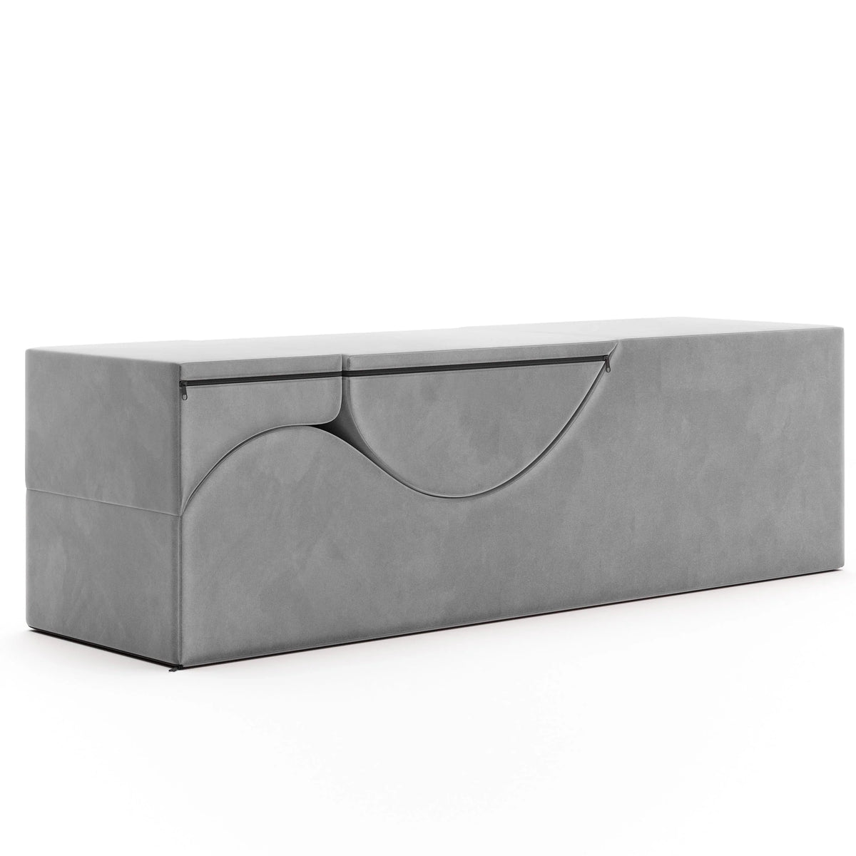 Avana Kami Méridienne convertible / yoga & massage - ottoman 2 en 1 avec fauteuil de yoga escamotable dissimulé, microvelours - N/A
