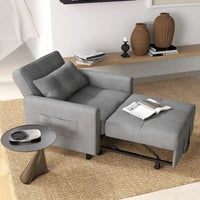 Fauteuil-lit escamotable 3 en 1, fauteuil convertible réglable pliable, canapé de détente capitonné