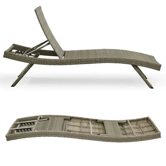 Chaises longues en osier tout temps - Lot de 2