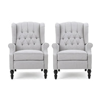 Fauteuils inclinables en tissu touffeté Walter (lot de 2) par Christopher Knight Home