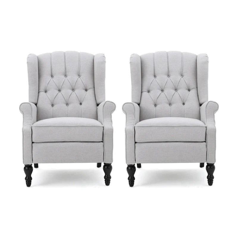 Fauteuils inclinables en tissu touffeté Walter (lot de 2) par Christopher Knight Home
