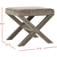 SAFAVIEH Shavonne Ottoman banc en X