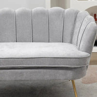 Causeuse rembourrée de style moderne du milieu du siècle, 59 W