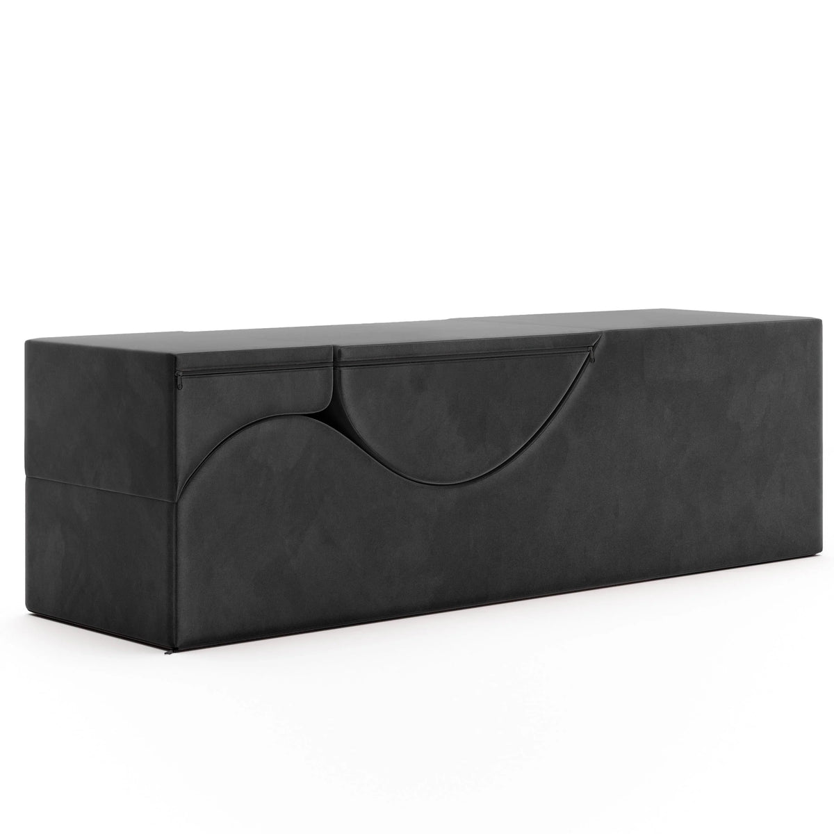 Avana Kami Méridienne convertible / yoga & massage - ottoman 2 en 1 avec fauteuil de yoga escamotable dissimulé, microvelours - N/A