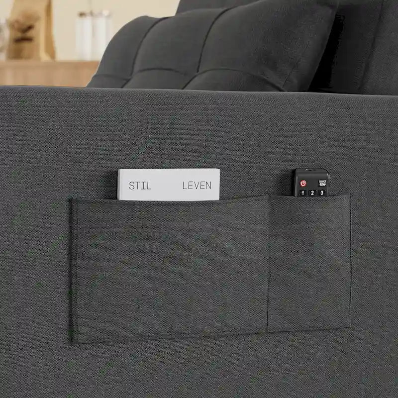 Fauteuil-lit escamotable 3 en 1, fauteuil convertible réglable pliable, canapé de détente capitonné