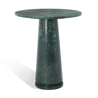 Table d'appoint ronde haute en marbre SAFAVIEH Couture Ghicu - 56 cm L x 53 cm P x 61 cm H - 21Wx21Dx24H
