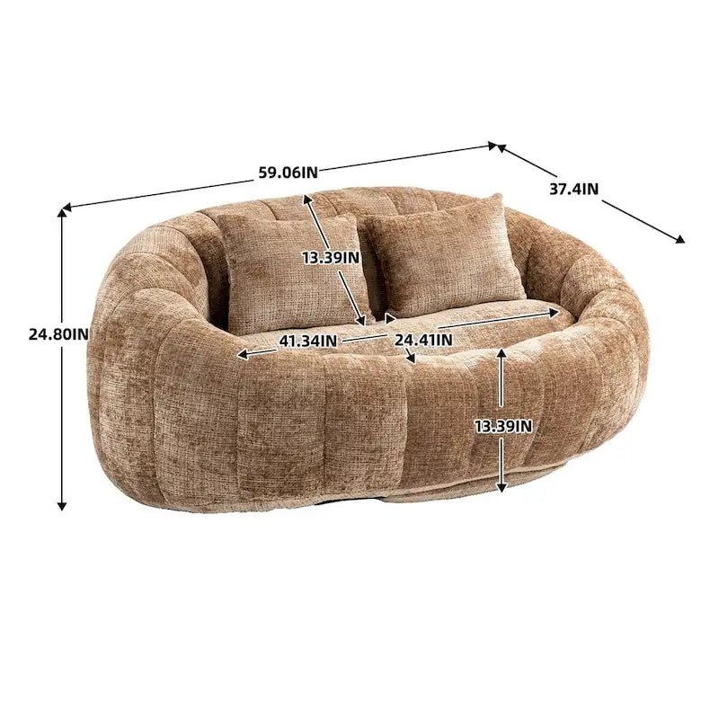 Pouf poire pour adultes - Canapé moelleux multicolore