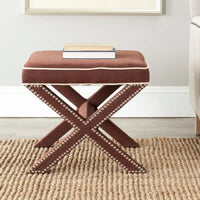 SAFAVIEH Shavonne Ottoman banc en X