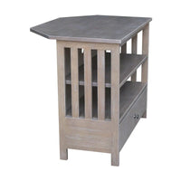 Meuble TV d'angle en bois massif de style Mission