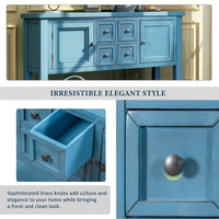 Buffet commode de style rétro en bois avec étagère inférieure, facile à assembler, pour salon, cuisine, entrée