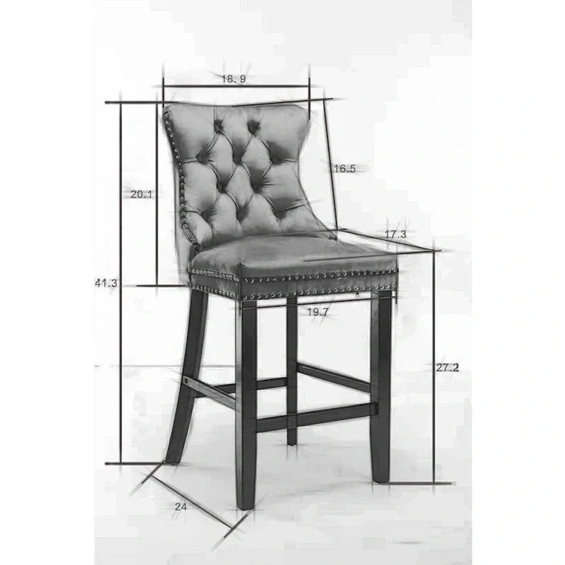 Tabourets de bar style loisirs, lot de 2