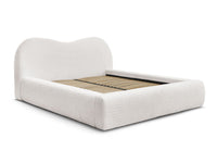 ORLANE Lit coffre ORLANE tissu bouclette - Blanc