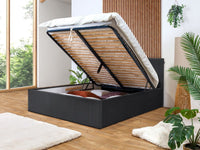 VIVARA Lit coffre VIVARA rangement XL - Noir